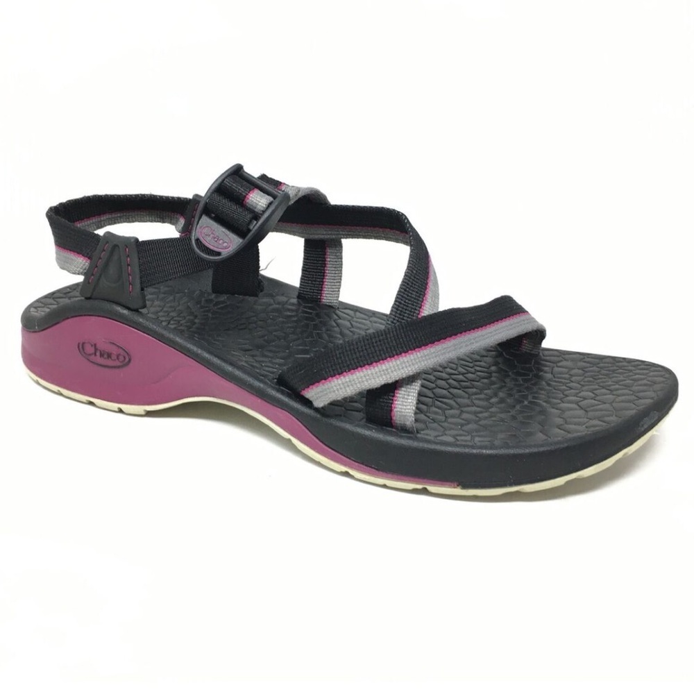 Chaco Women's Z/1 Adjustable Strap Classic Sandal Black, Purple, Grey Size 9
